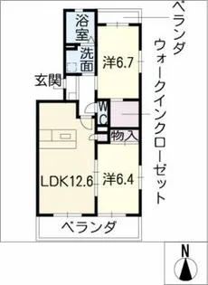 クレール【1階】の間取り