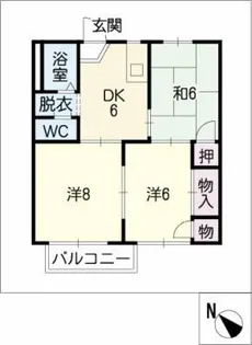 ボナール福塚【1階】の間取り