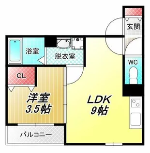 D porta Freesia【1階】の間取り