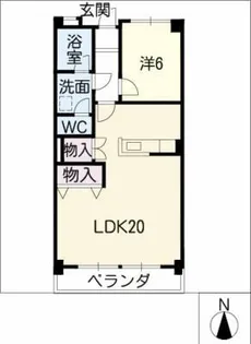 エクセル浅井【4階】の間取り