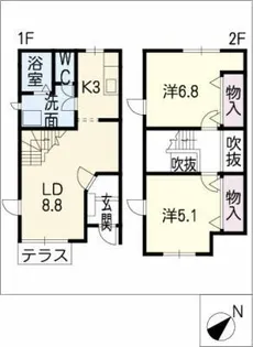 グリーンプラザ エル【2階】の間取り