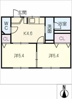 サンハイツ【1階】の間取り