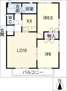 フェリス梶間【1階】の間取り