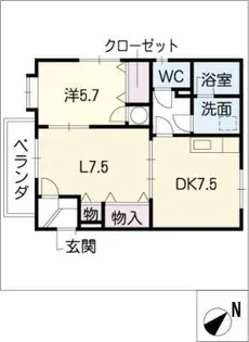 ライキング鳴海【1階】の間取り
