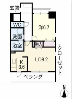 Casa Verde Aoi【7階】の間取り