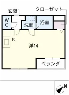 オー・ピュール【2階】の間取り