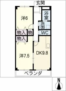 プラチナハイツ安井Ⅲ【4階】の間取り