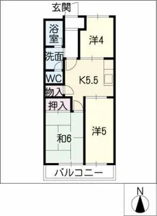 タカネハイツ【1階】の間取り