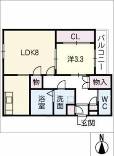 LE COCON三郷【1階】の間取り