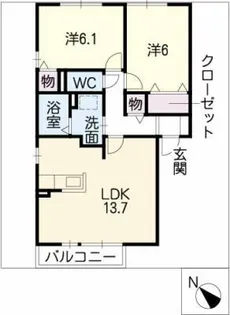H.F.【2階】の間取り