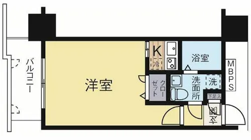 エステートモア天神倶楽部【1201号室】の間取り