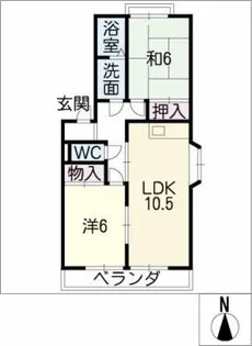 ハーベストGOTO【2階】の間取り
