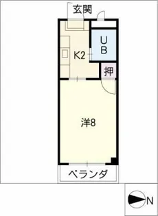 タウンハイツ松原【2階】の間取り