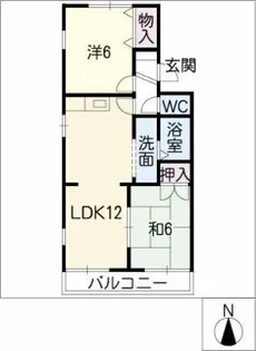 セジュール東須ヶ口【1階】の間取り