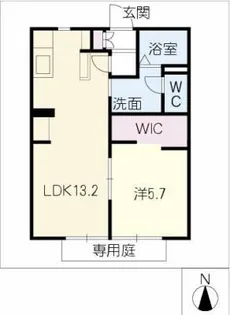 グリーンステージ高田山A棟【1階】の間取り