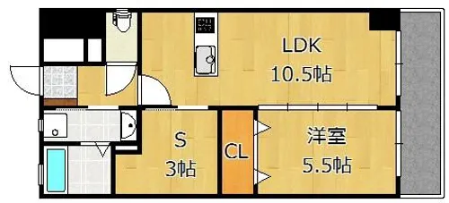 ザ.ヒルズ戸畑【0407号室】の間取り