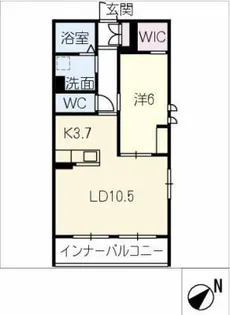 ティーメゾン グリシーヌ N棟【1階】の間取り