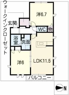 シーガートハミルトン【2階】の間取り