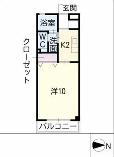 AQUARISE市木【1階】の間取り