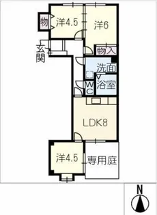 ライオンズマンション黒川第2 105号【1階】の間取り