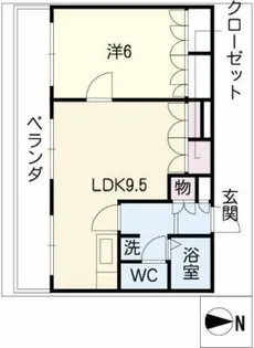 CASA NOAH高峯町【4階】の間取り