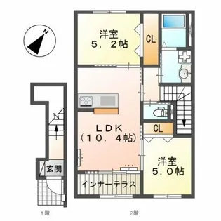 ルート1サイド【2階】の間取り