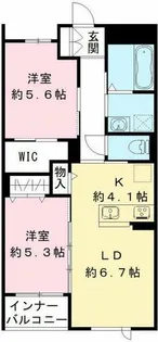 ティーメゾン グリシーヌ S棟【1階】の間取り