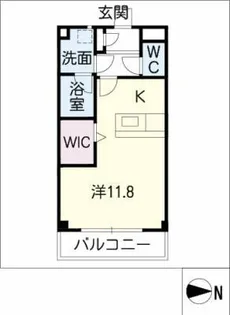 カルディアス大岩A【1階】の間取り