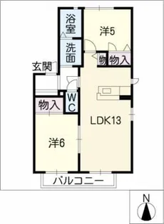 ディアスKⅡ【2階】の間取り