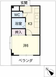 プリミエール八田【4階】の間取り