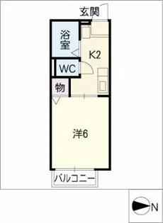 カルム新町【1階】の間取り