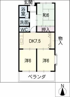 Limpia山池【2階】の間取り