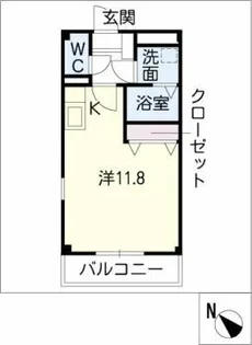 ラビデンス本新【2階】の間取り