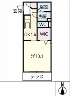 Calm View(カームビュー)【1階】の間取り