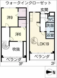コモド覚王山【3階】の間取り
