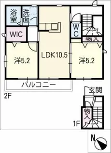 ヘーベルメゾンM&S【2階】の間取り