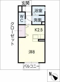 ワイ・フィールド【2階】の間取り
