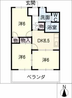 エクセリーヌK-Ⅱ【3階】の間取り