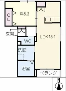THE RITZ 中柴【1階】の間取り