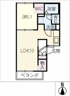 サンライズ河原【2階】の間取り