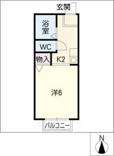 サンライズ豊【2階】の間取り