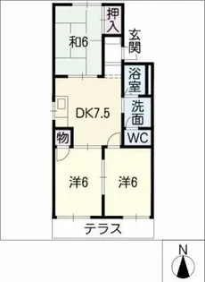 パーク美里【1階】の間取り