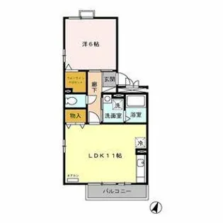 セジュール和幸 D【3階】の間取り