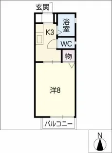 1Kの間取り画像