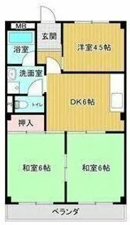 シャンポール原Ⅰ【4階】の間取り