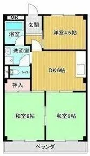 シャンポール原Ⅰ【4階】の間取り