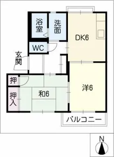 グランドソレーユA【2階】の間取り