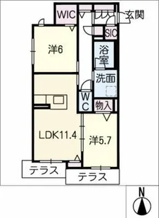 Bellevue T【1階】の間取り