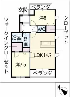 ラ・ベール桃山【3階】の間取り