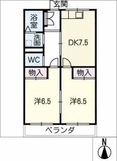 コーポサンシャイン【2階】の間取り